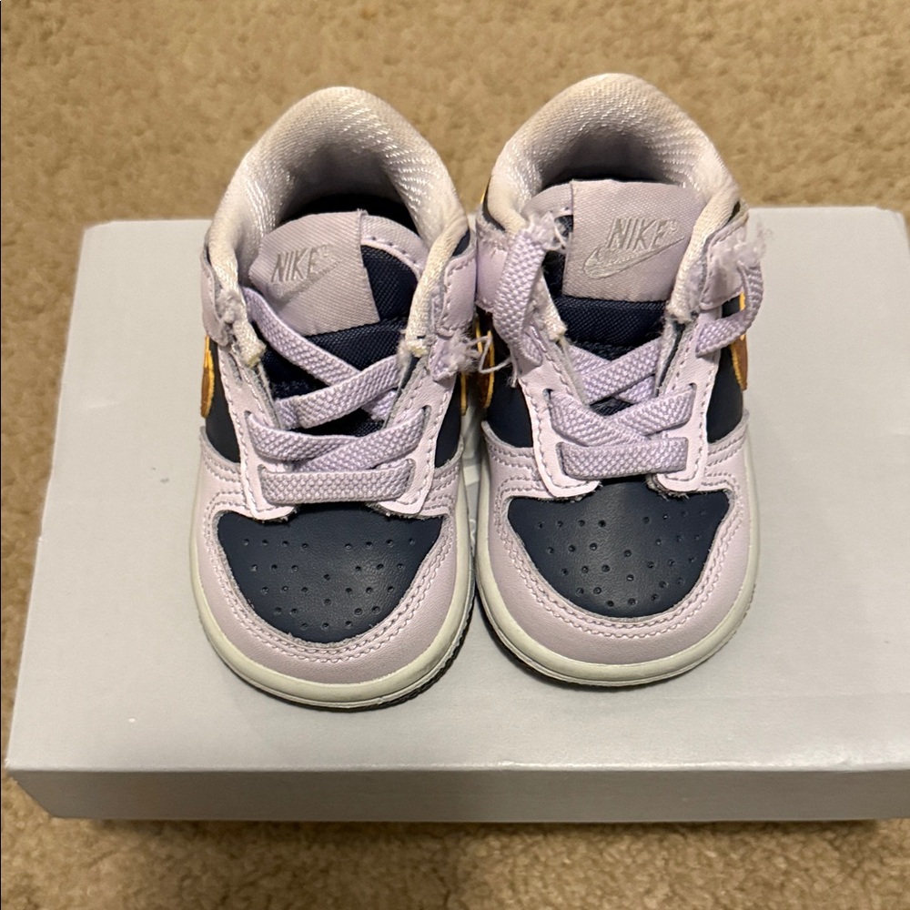 Nike Kids Sneakers - Navy and Light Purple